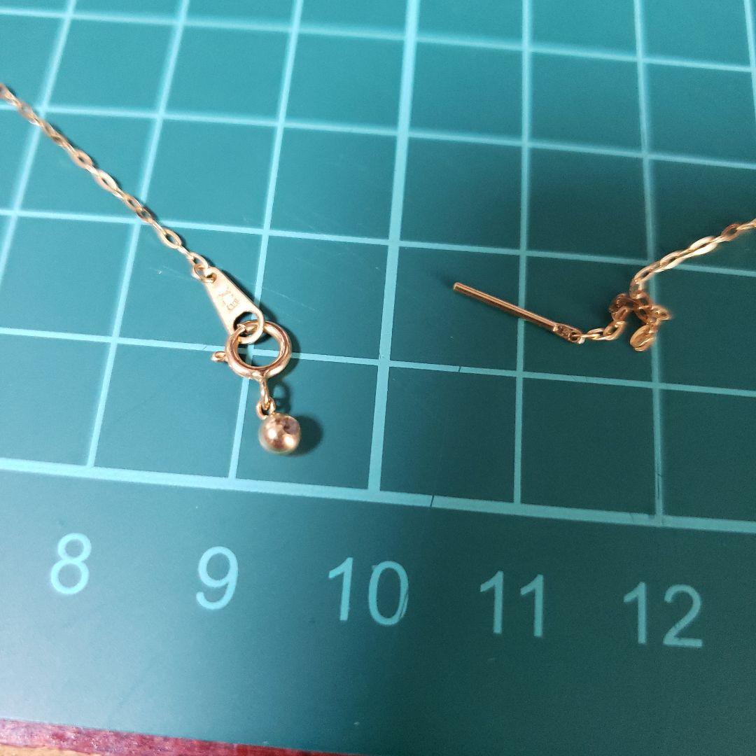 K18スルーピン小豆80㎝ロングチェーンネックレス