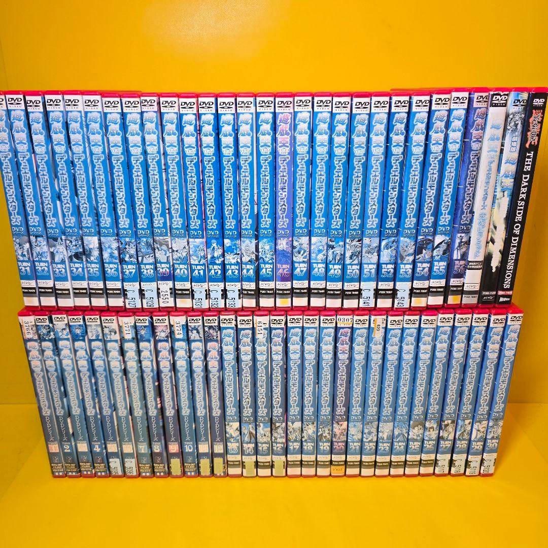 新品ケース交換済　遊戯王デュエルモンスターズ全56巻+劇場版3巻　DVD全59