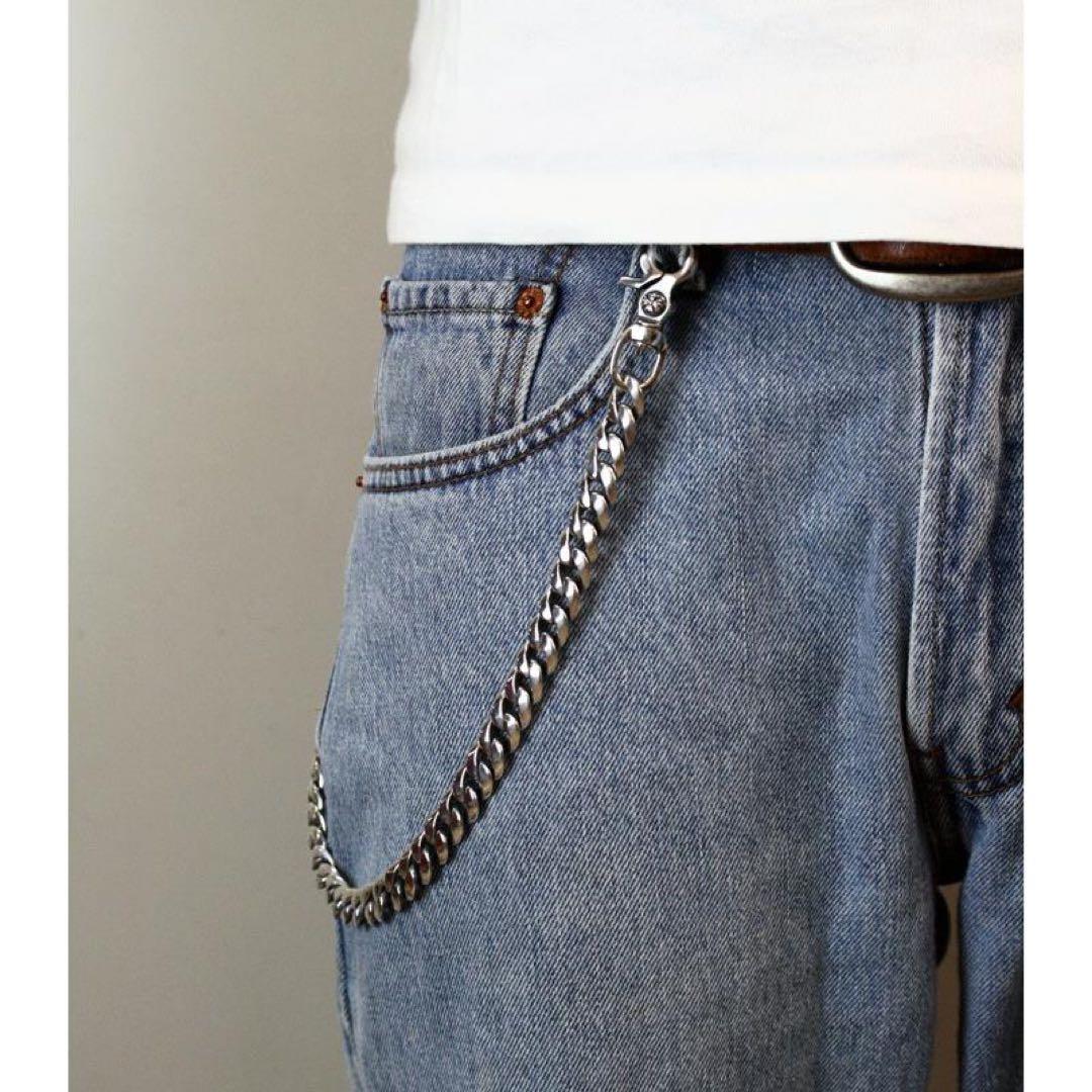 確実正規品 アージェントグリーム ウォレットチェーン ナロータイプ 40cm