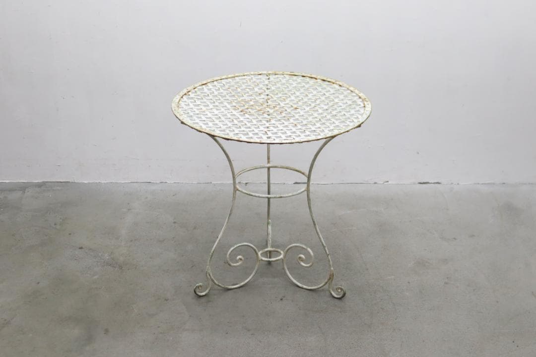 フランス ヴィンテージ クラシカル ガーデンテーブル ダイニング アイアン 1