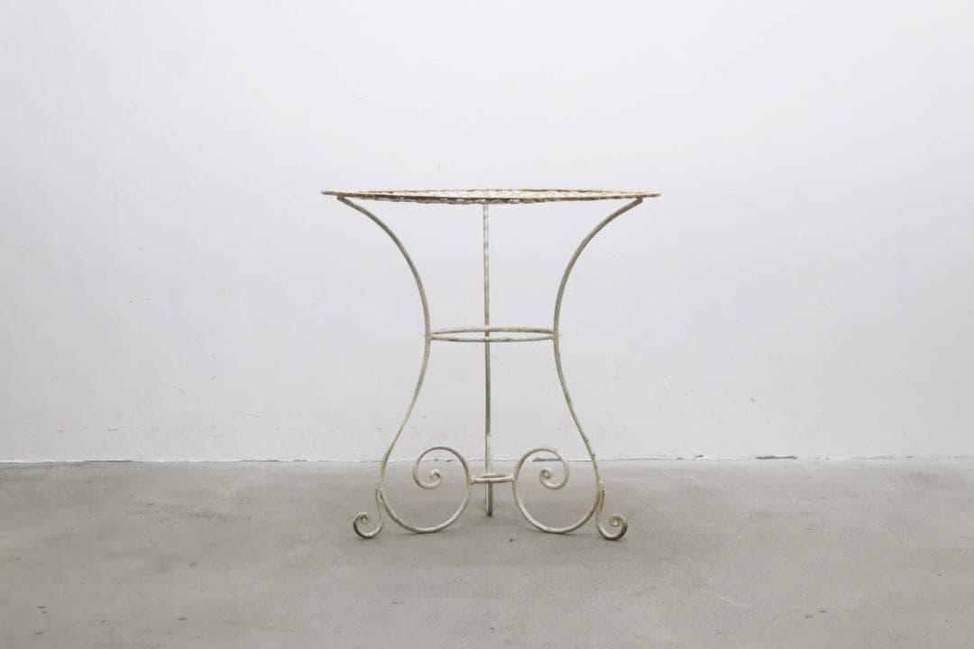 フランス ヴィンテージ クラシカル ガーデンテーブル ダイニング アイアン 1