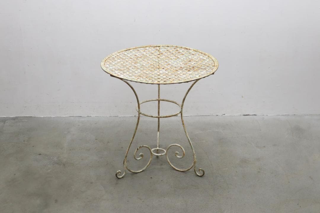 フランス ヴィンテージ クラシカル ガーデンテーブル ダイニング アイアン 1