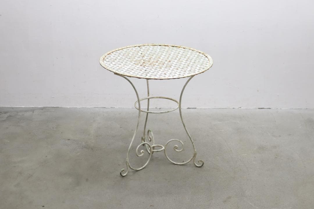 フランス ヴィンテージ クラシカル ガーデンテーブル ダイニング アイアン 1