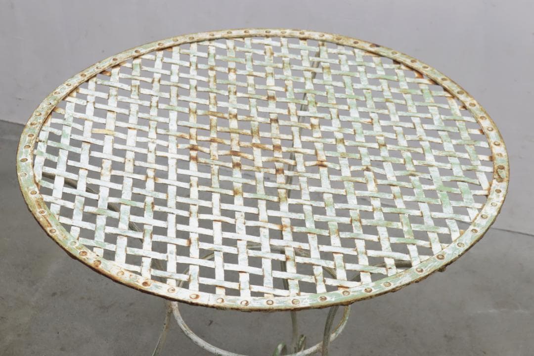 フランス ヴィンテージ クラシカル ガーデンテーブル ダイニング アイアン 1