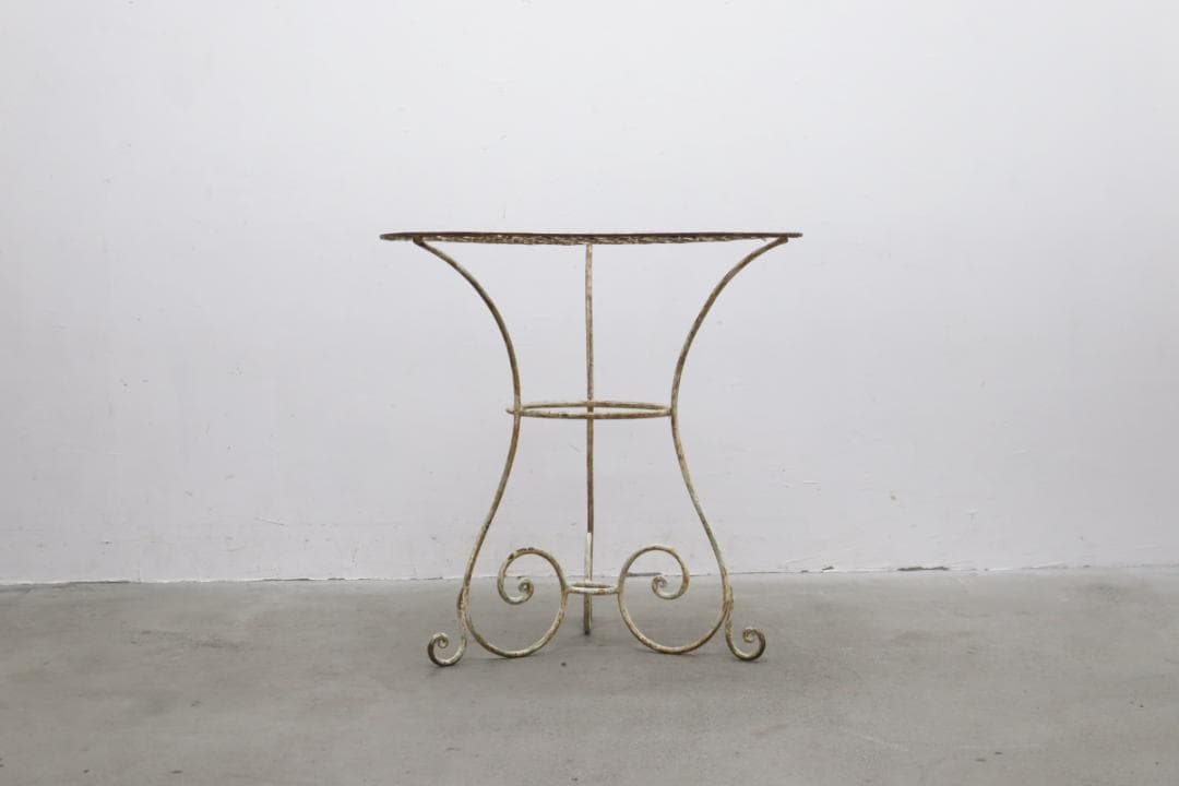 フランス ヴィンテージ クラシカル ガーデンテーブル ダイニング アイアン 1