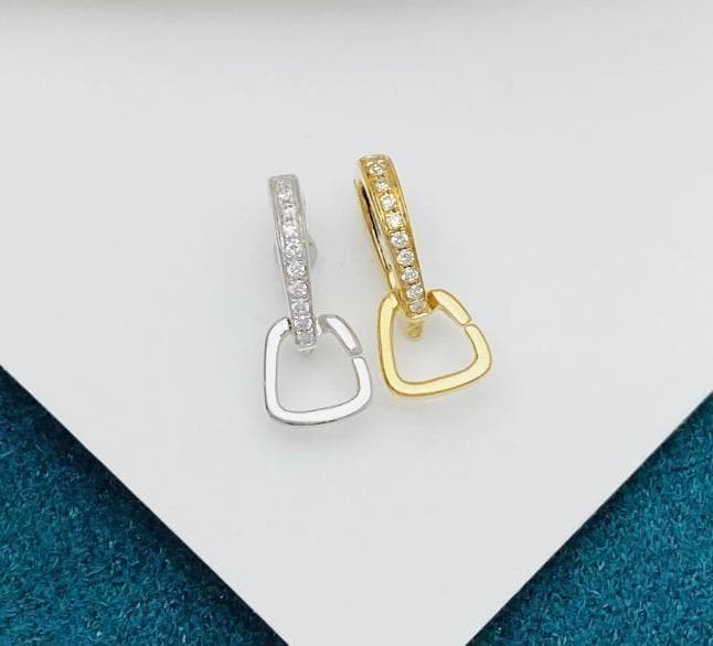 K18YG WG バチカン パーツ ダイヤモンド チャームホルダー 18K