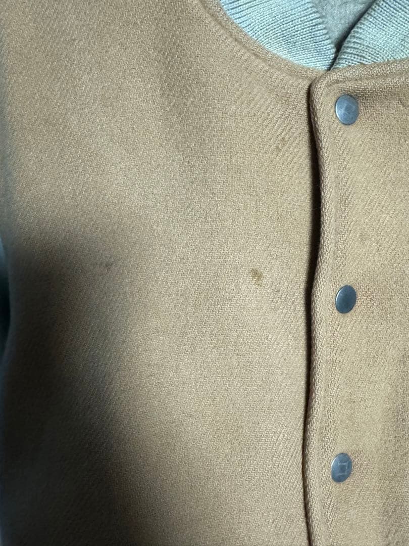 【80s】MEN’S BIGI メンズビギ 袖レザー ウール スタジャン