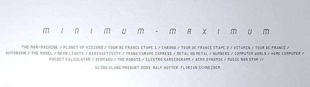 新品未開封 廃盤 KRAFTWERK MINIMUM-MAXIMUM BOX