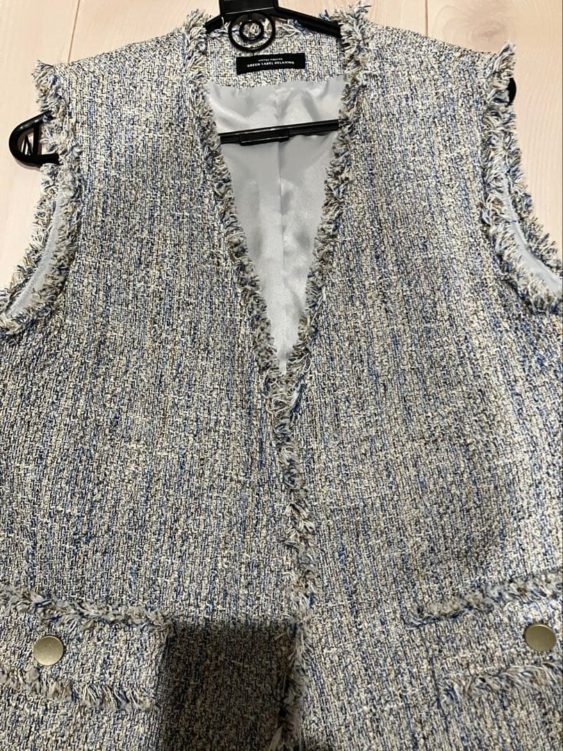 グリーンレーベル　ミックスツイードジレ