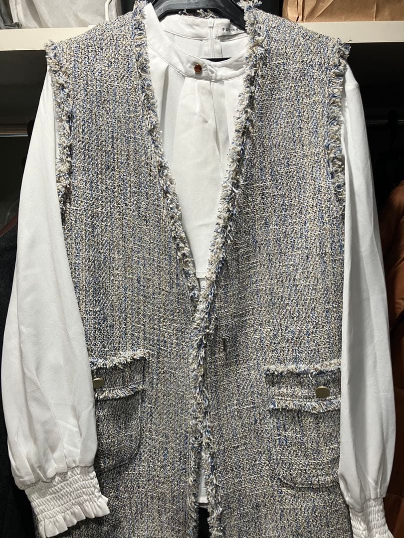 グリーンレーベル　ミックスツイードジレ