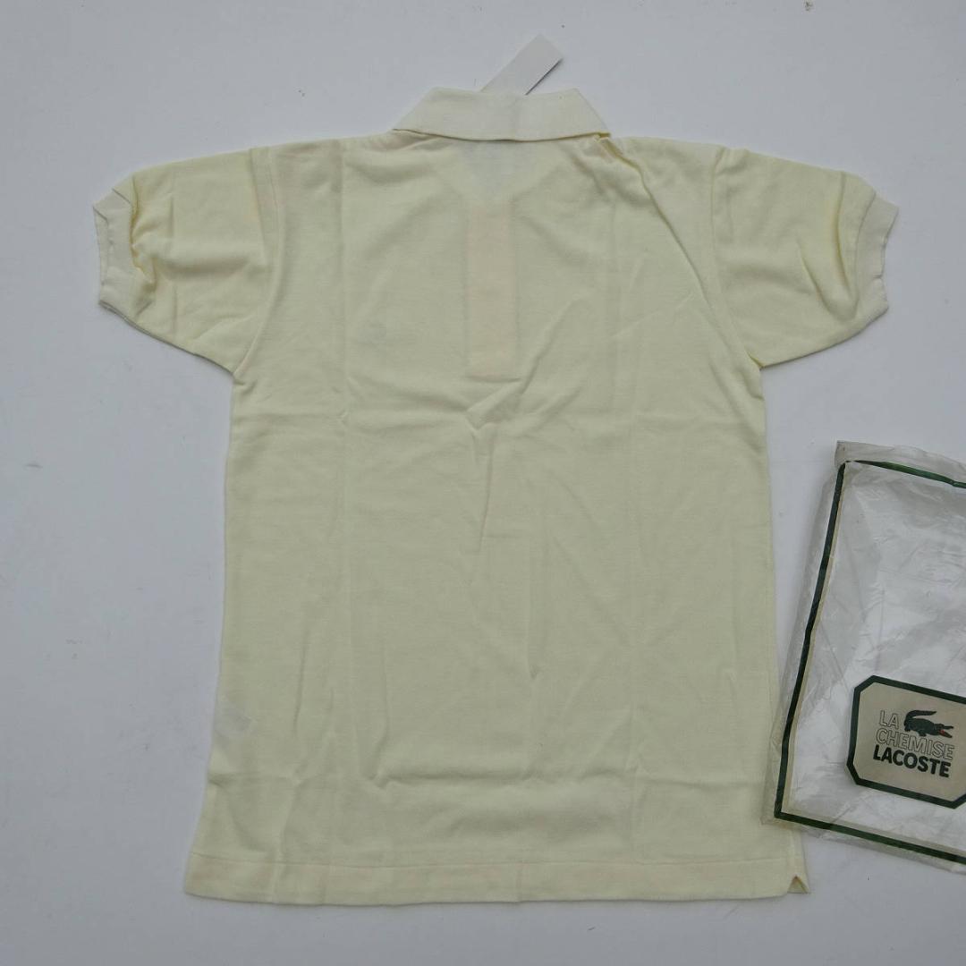 新品70's初期前期 ヴィンテージフランス製 ラコステ ポロシャツ 黄色3赤文字