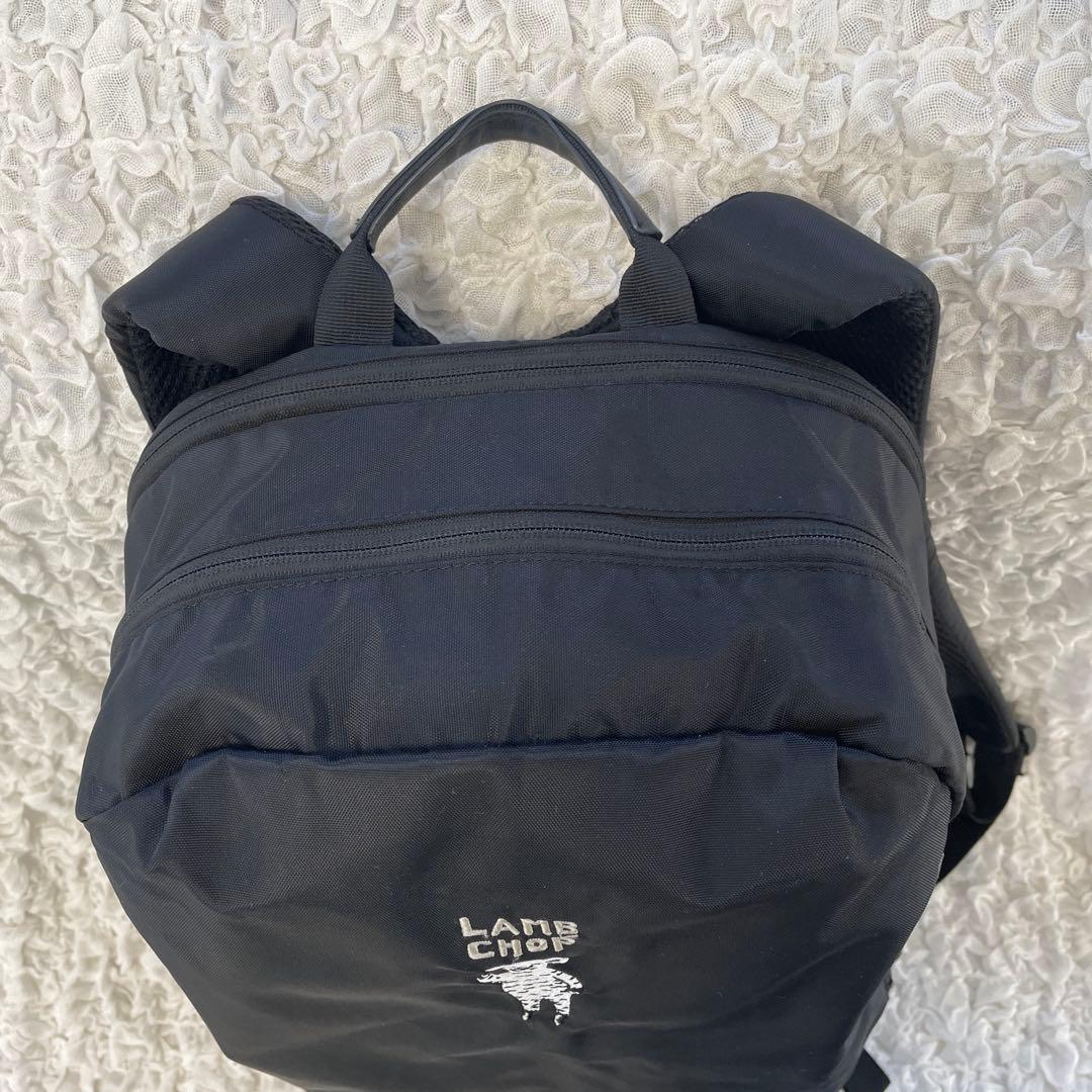 graniph ラムチョップ　無重力リュック AGS機能　子羊　刺繍　ブラック