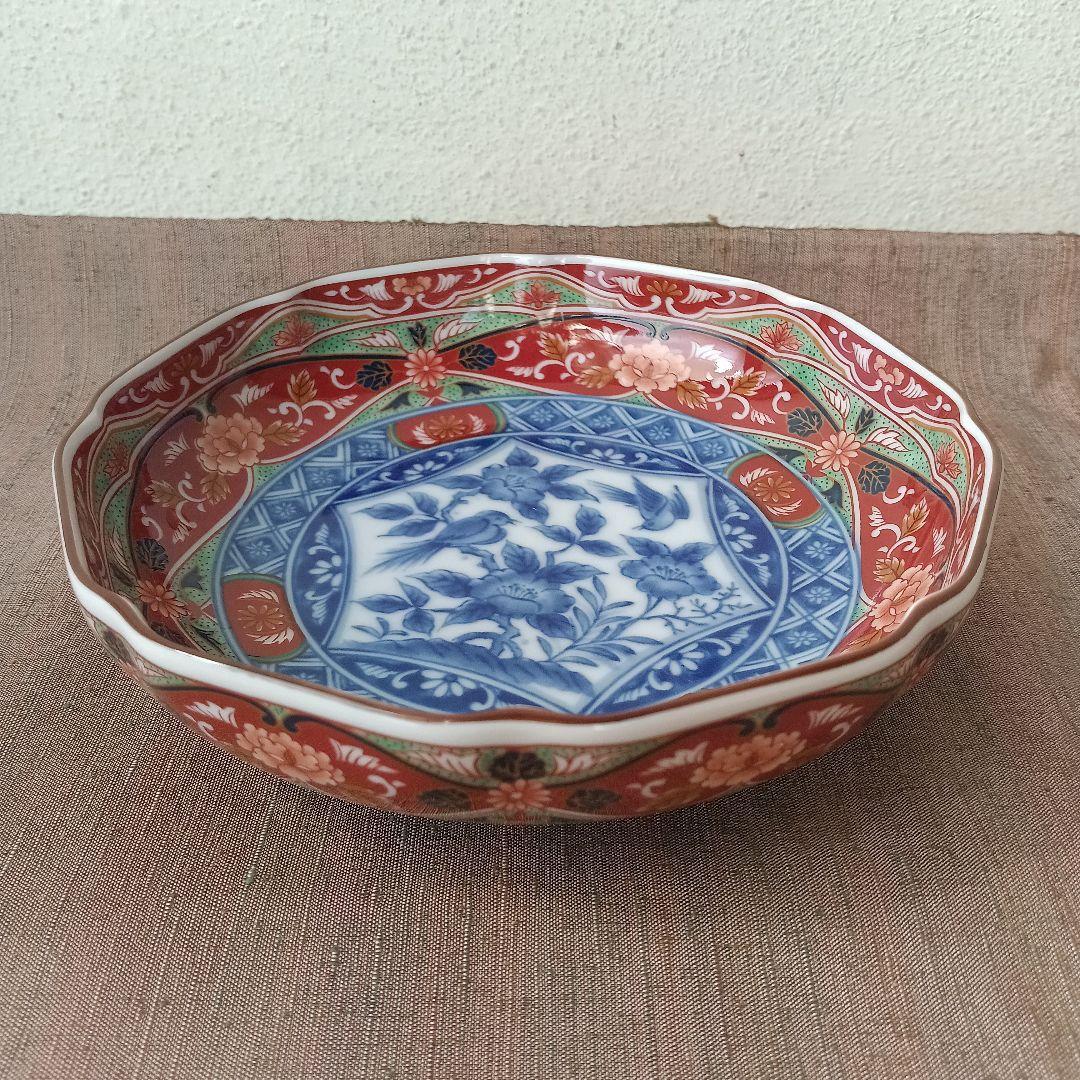 前畑陶器 庫山窯　取り皿揃　5枚　染付花鳥　プレート