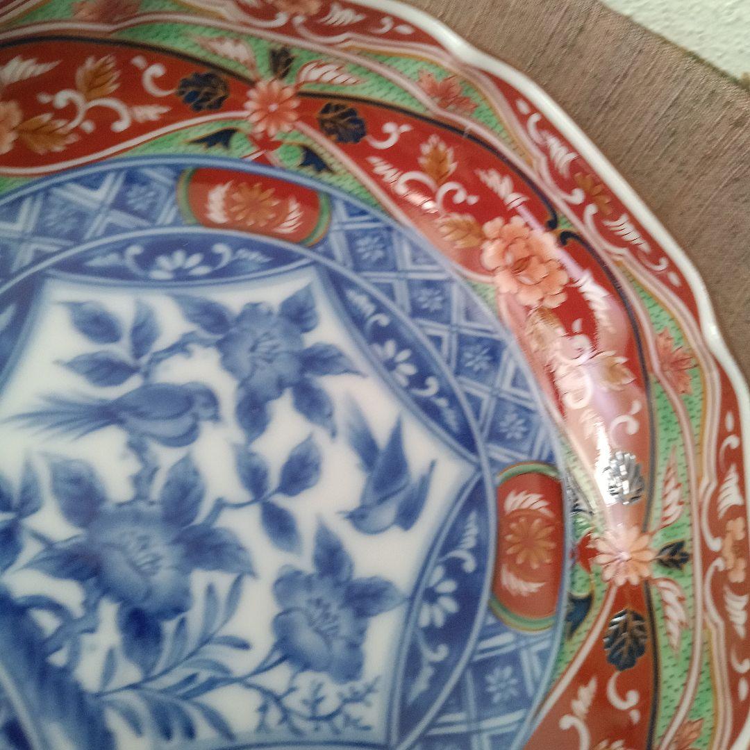 前畑陶器 庫山窯　取り皿揃　5枚　染付花鳥　プレート