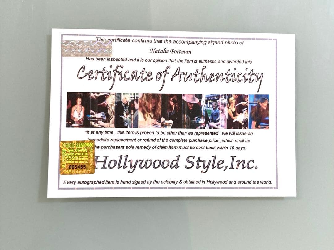セール中…ナタリー・ポートマン直筆サイン入り2Lサイズ写真…