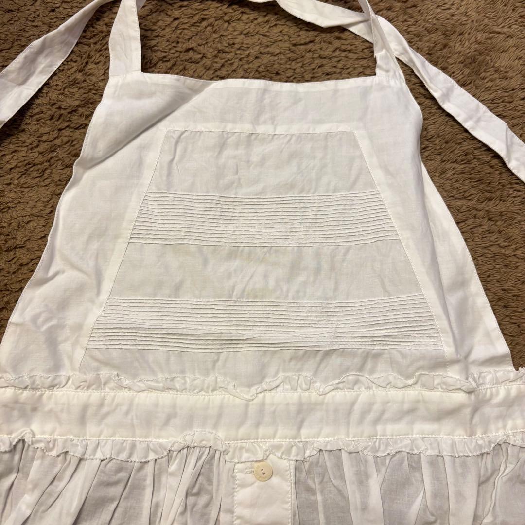 【新品未使用】ピンクハウス フリル エプロン 白 2点セット