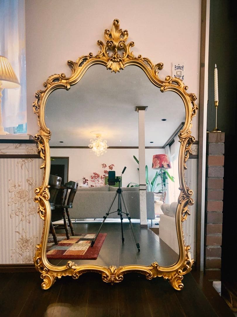 イタリア製 SILIK シリックArt.108ウォールミラー ロココ様式輸入家具