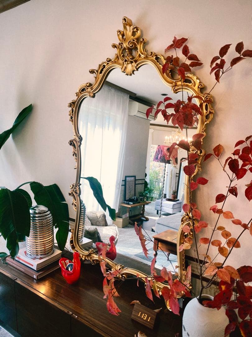 イタリア製 SILIK シリックArt.108ウォールミラー ロココ様式輸入家具