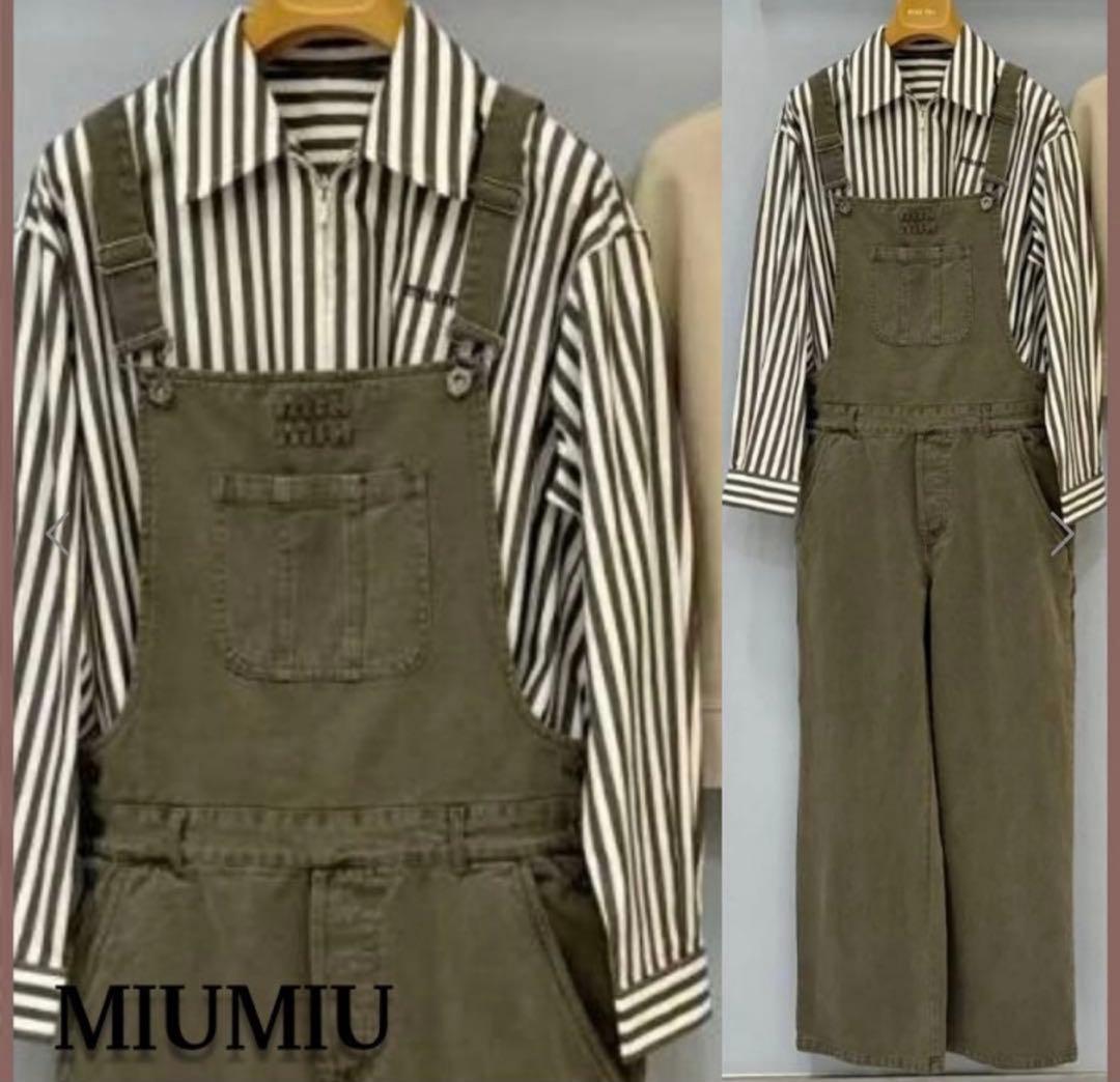 miu miu ミュウミュウ オリーブ オーバーオール サロペット新品 未使用