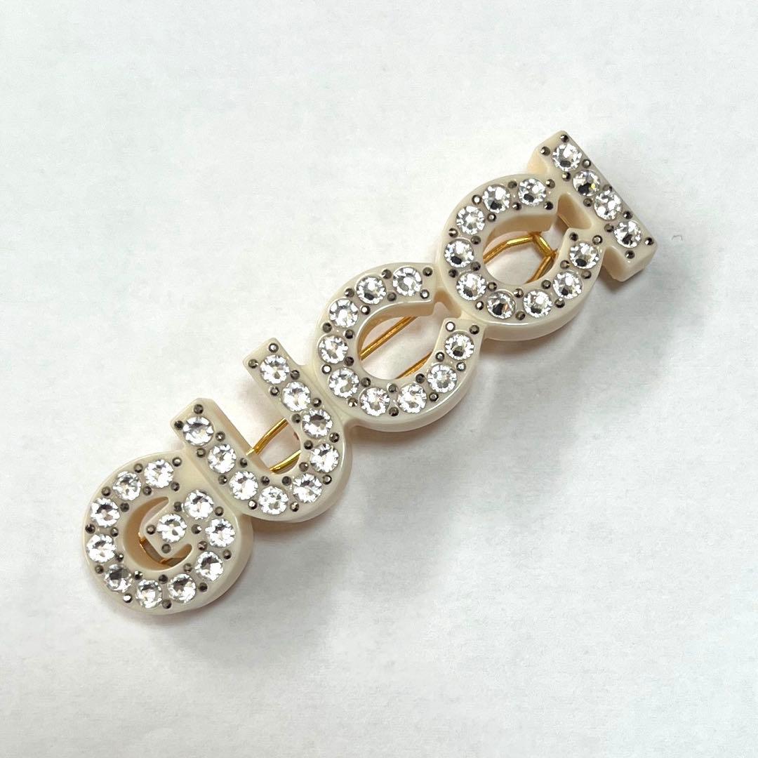 ビジュートリム ヘアクリップ GUCCI バレッタ クリスタル装飾