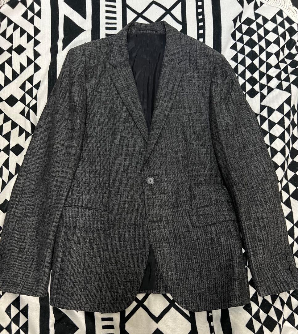 高級 HUGO BOSS ヒューゴボス セットアップ スーツ 48 M〜Lグレー