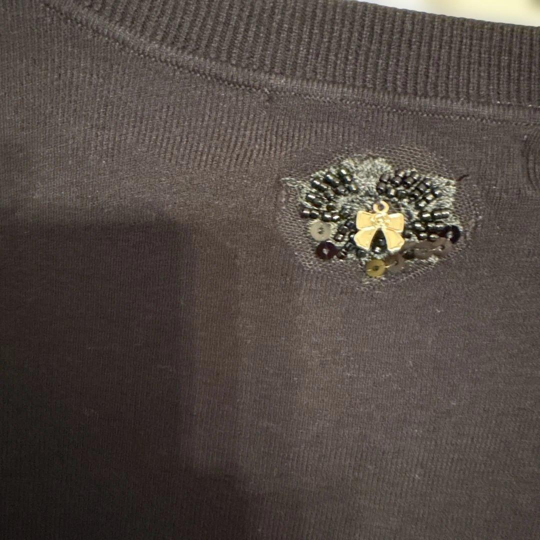 Super Beauty❣️黒のビーズ装飾チュニック 新品未使用