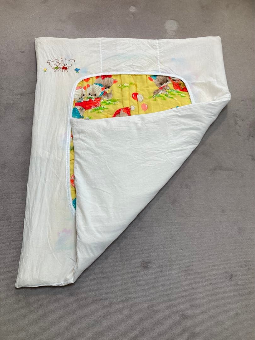 ベビー　かけ敷　布団　カバー　4点　セット 　レトロデザイン