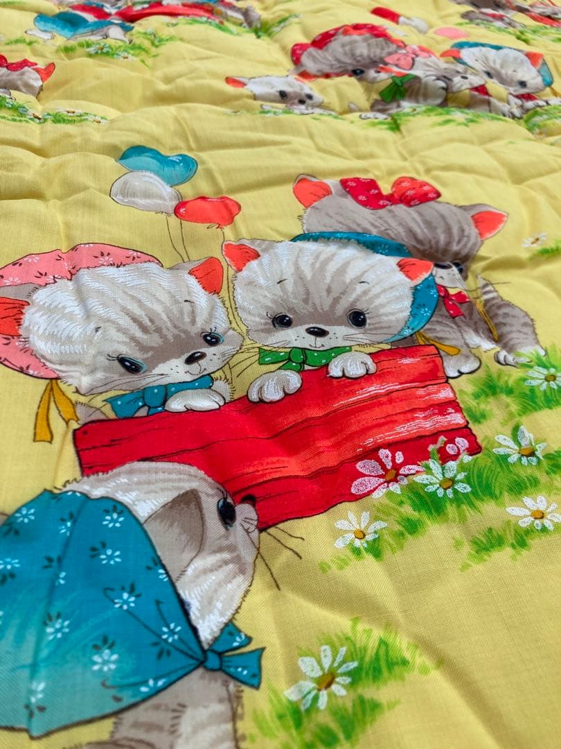 ベビー　かけ敷　布団　カバー　4点　セット 　レトロデザイン