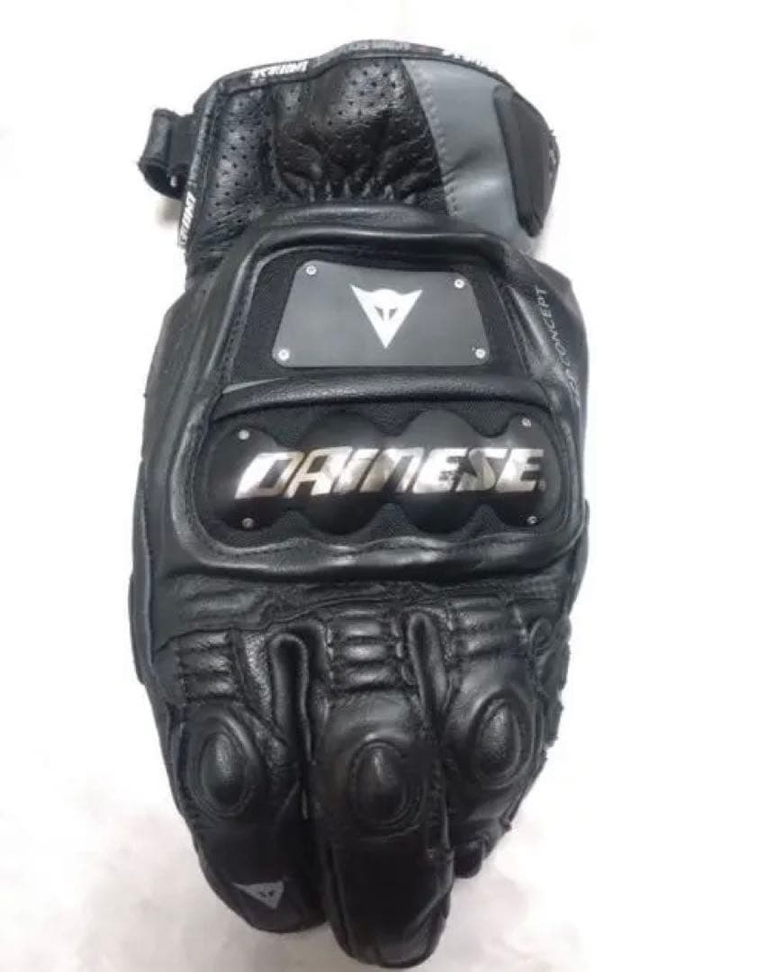 美品Dainese ダイネーゼ ブラック レザーグローブ XL