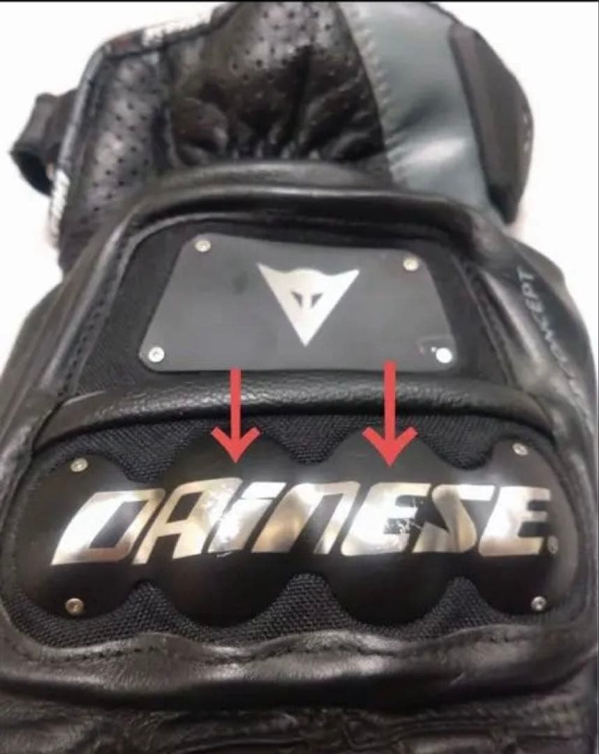 美品Dainese ダイネーゼ ブラック レザーグローブ XL