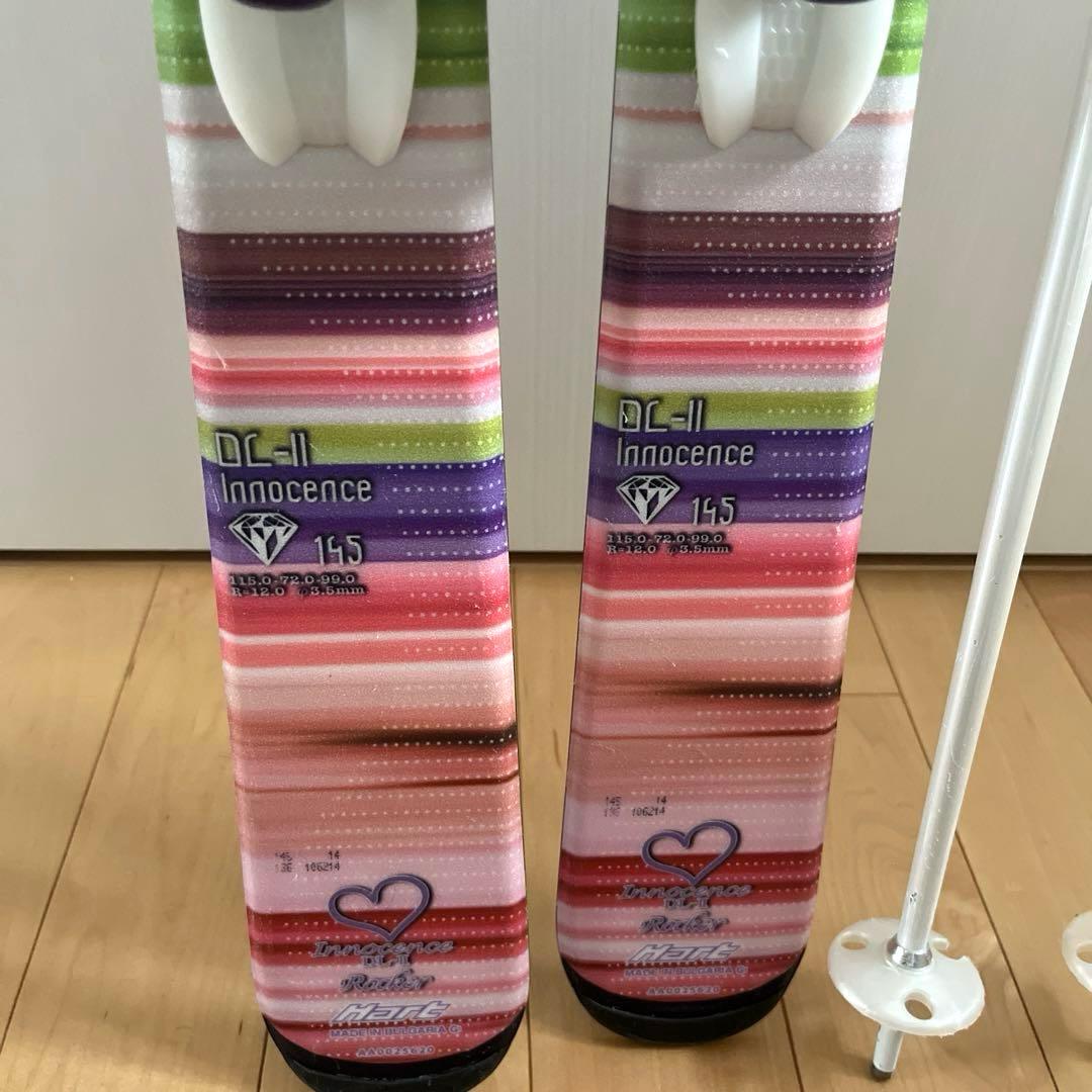 ♡送料込み♡Hart Innocenzaスキー板ポールセット 145