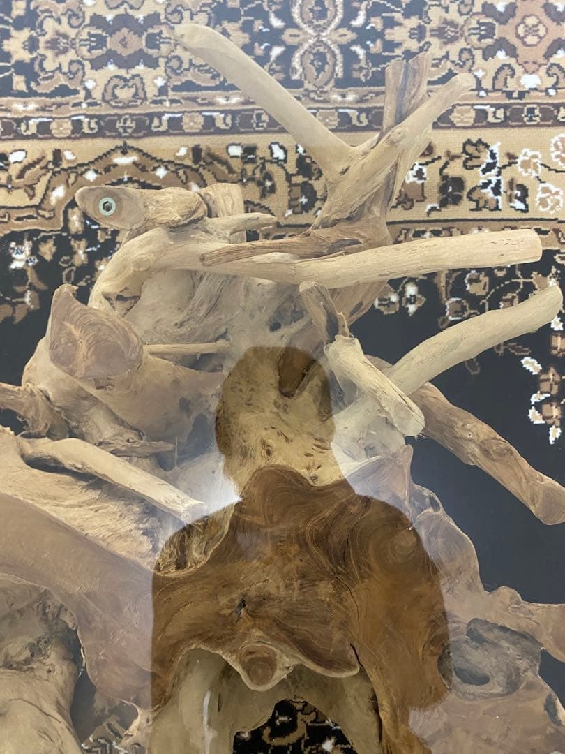 天然木デザイン円形テーブル