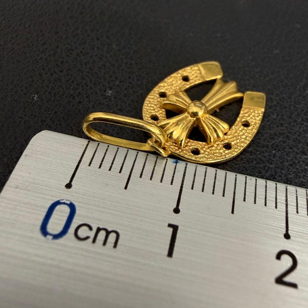 (C012317) K18ネックレストップ クロス　チャーム 18金 YG