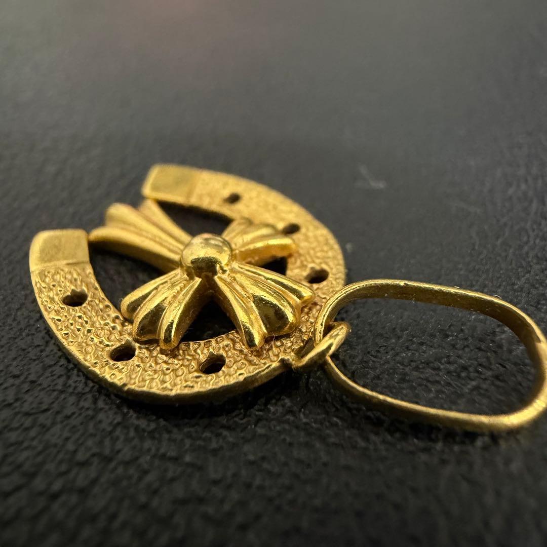 (C012317) K18ネックレストップ クロス　チャーム 18金 YG