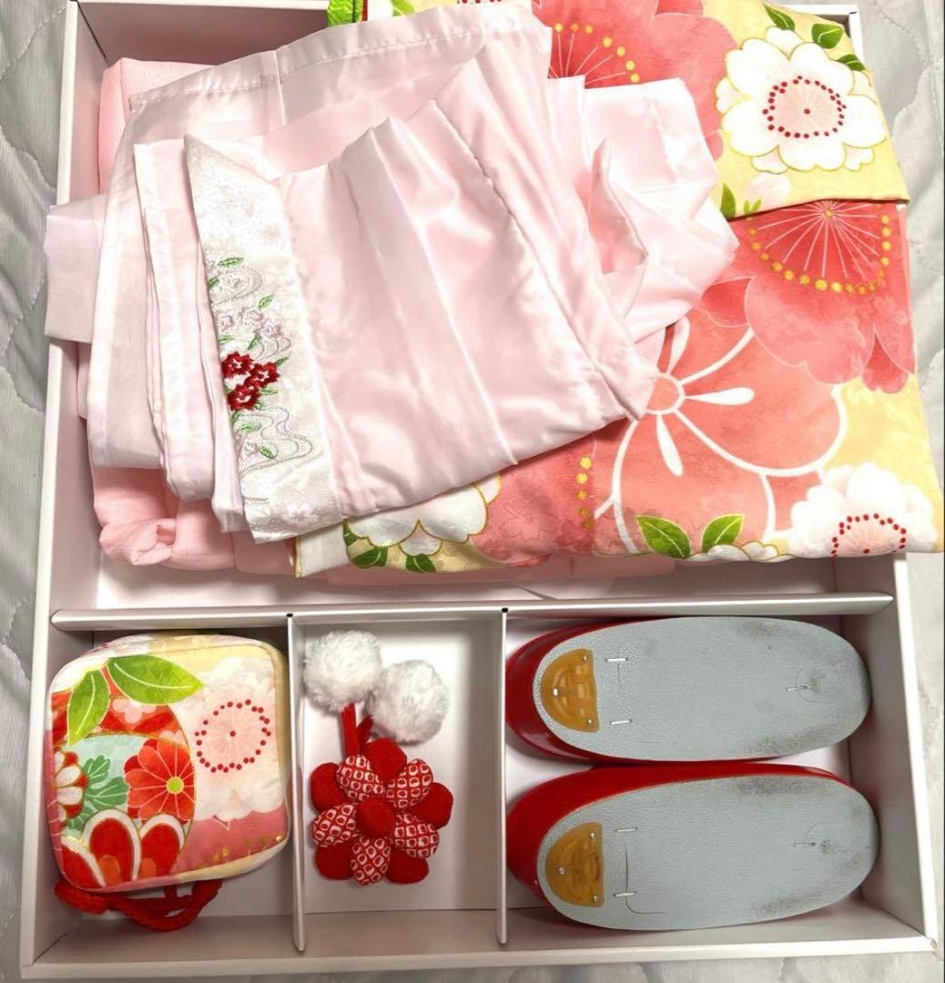 3歳 七五三 被布セット ピンク 京都花ひめ　着物
