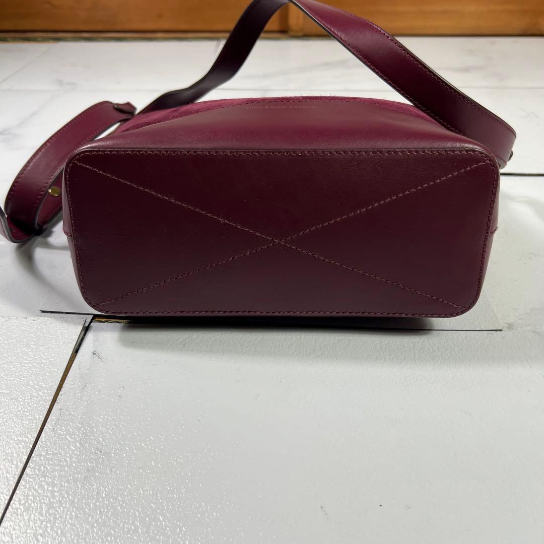 美品 ポロラルフローレン スエードレザー 2way ショルダーバッグ