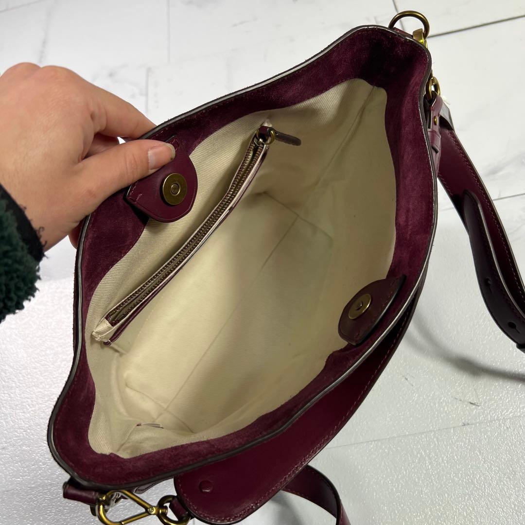 美品 ポロラルフローレン スエードレザー 2way ショルダーバッグ