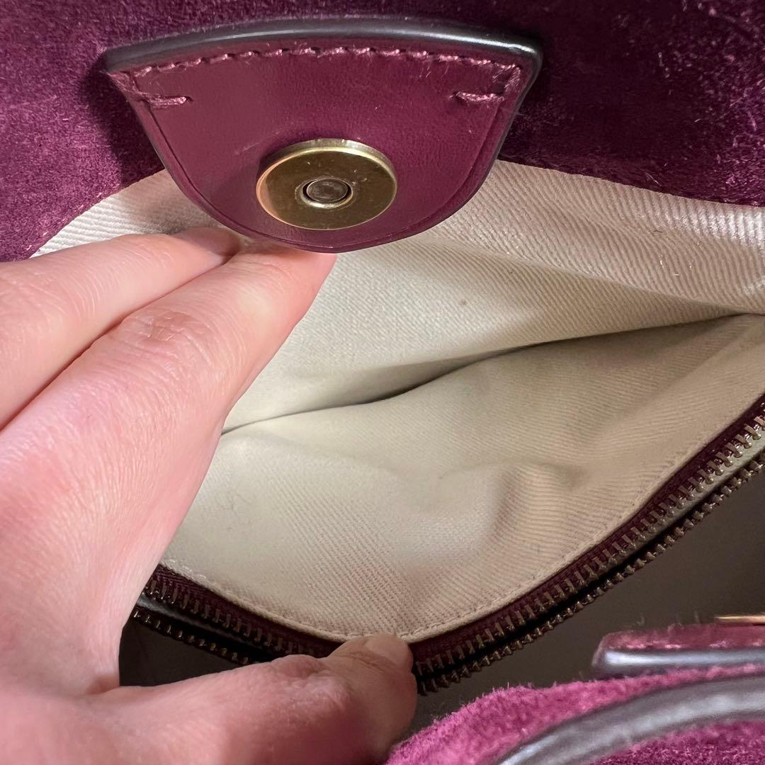 美品 ポロラルフローレン スエードレザー 2way ショルダーバッグ