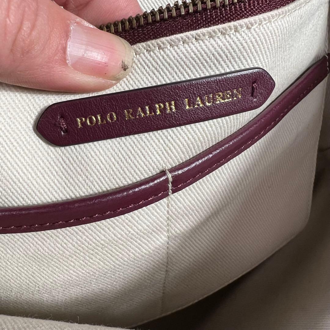 美品 ポロラルフローレン スエードレザー 2way ショルダーバッグ