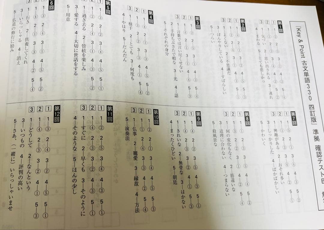 いいずな書店 古文単語330確認・応用テスト&テストクリエイター2025 国語