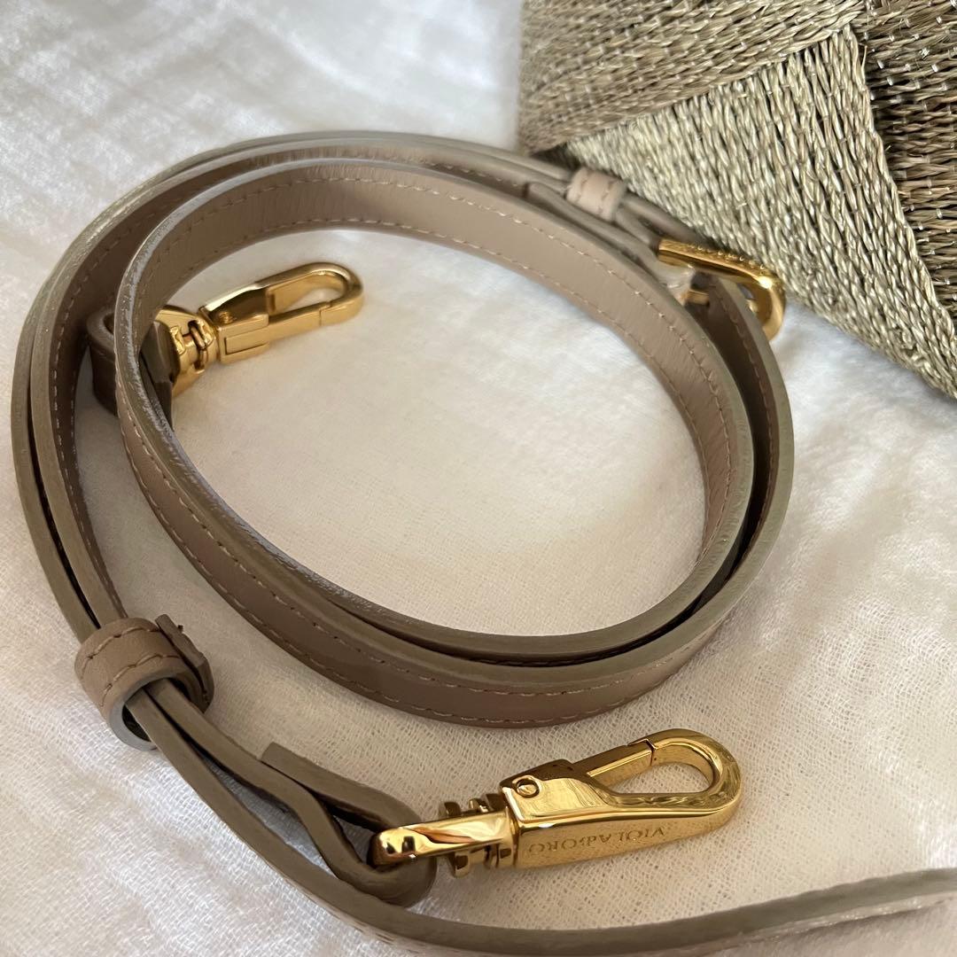 ヴィオラドーロ かごバッグ アバカメッシュ バンブーハンドル