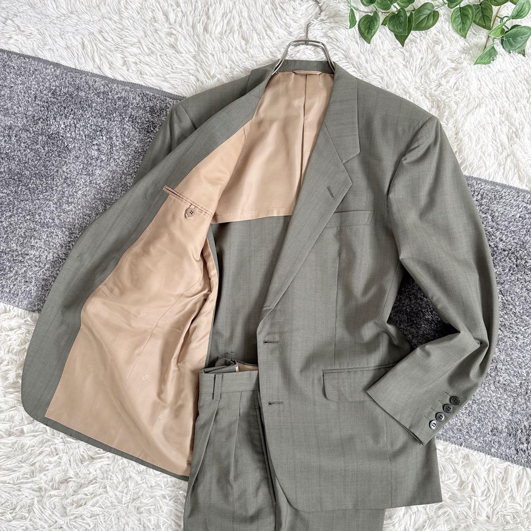 当時物　オールド　ディオール セットアップ　スーツ　ストライプ　シングル　2B