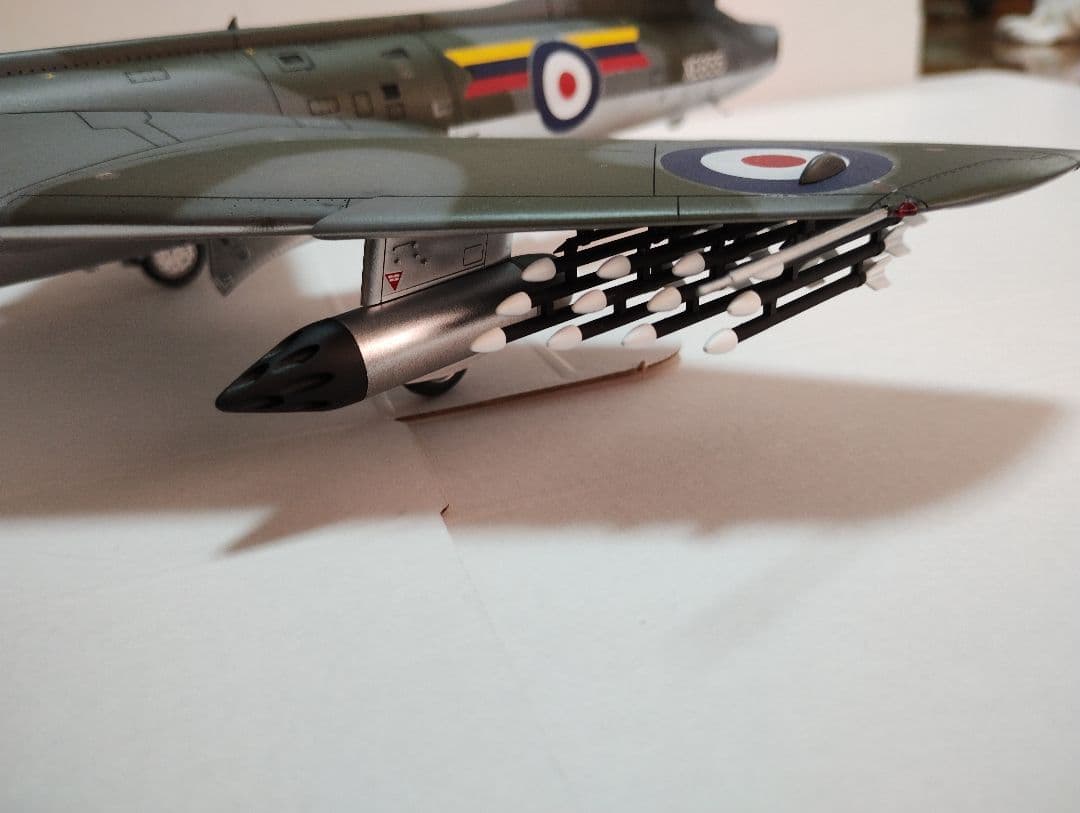 プラモデル完成機　1/48　ホーカーハンターFGA.9