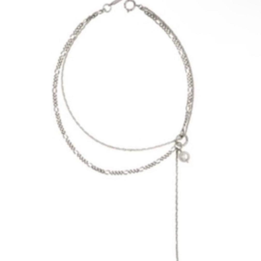 う*ん様 justine clenquetパールチャーム付き二重チェーンネックレ