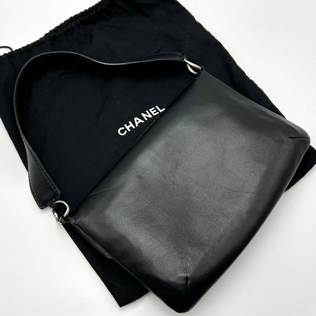 極美品 CHANEL チョコバー 2.55 ショルダーバッグ シルバー金具