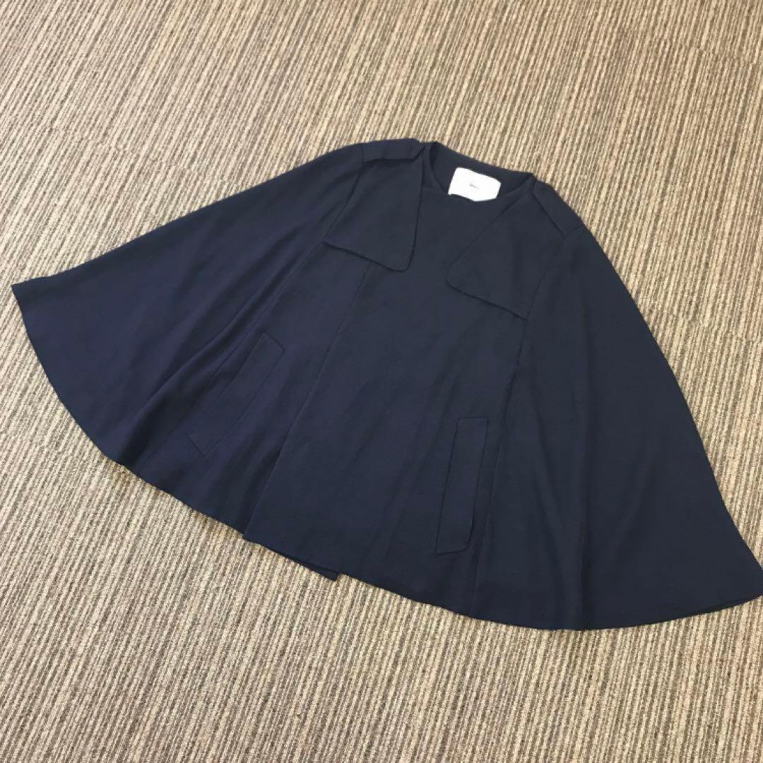 MAR トレンチポンチョコート　ネイビー