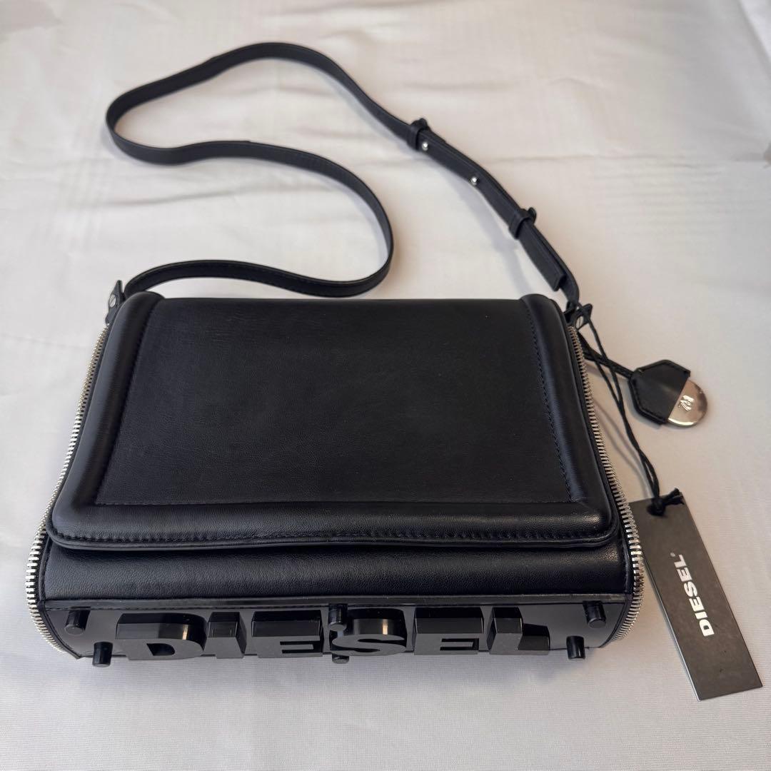 DIESEL ディーゼル Y2K ✨ レザー ショルダーバッグ ブラック Bag