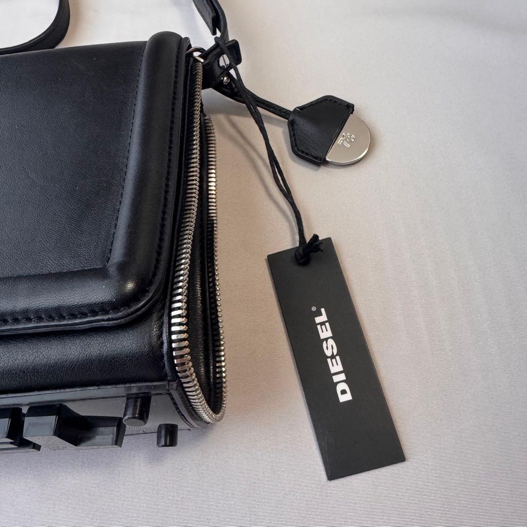 DIESEL ディーゼル Y2K ✨ レザー ショルダーバッグ ブラック Bag