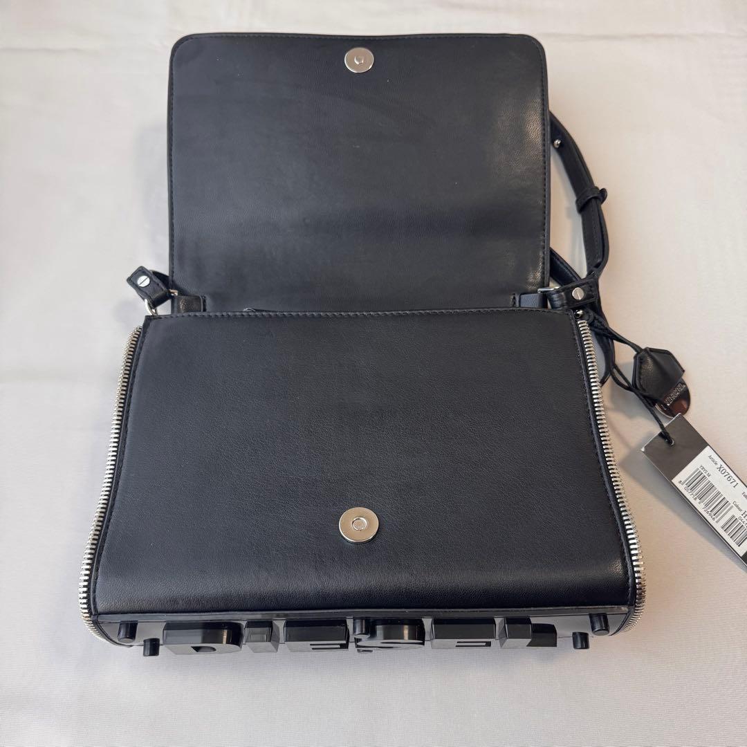 DIESEL ディーゼル Y2K ✨ レザー ショルダーバッグ ブラック Bag