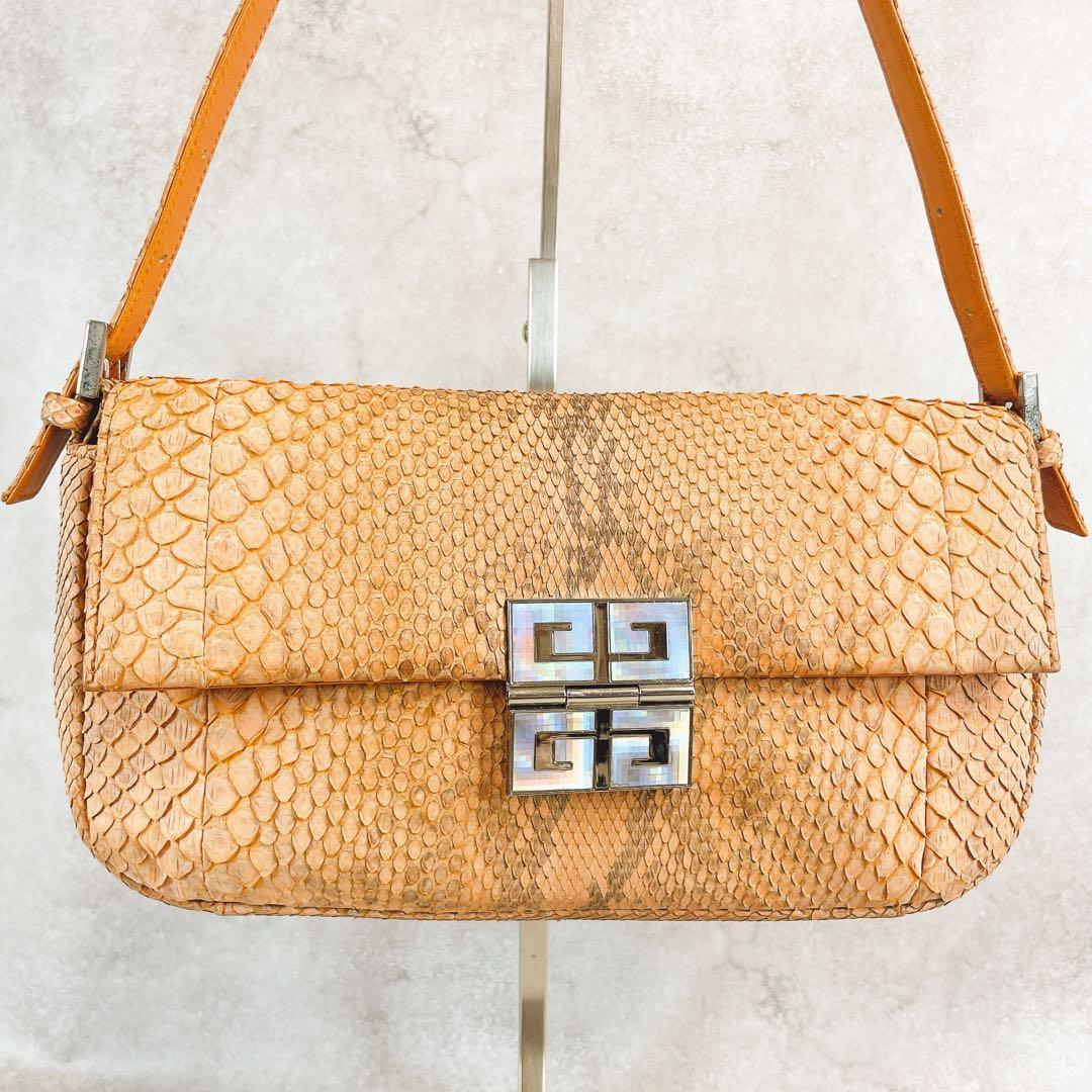 GIVENCHY ジバンシー　ワンショルダーバッグ　パイソンレザー　ヴィンテージ